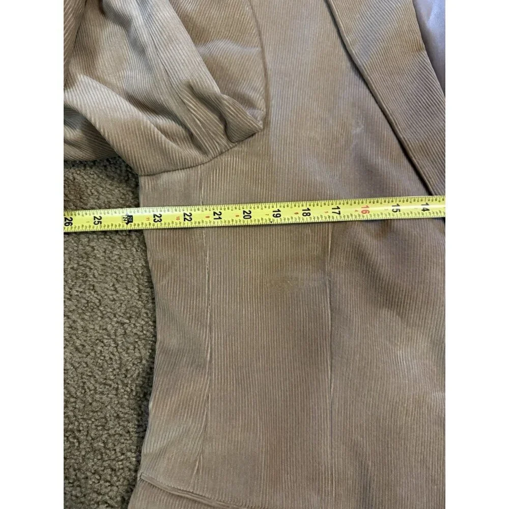 LANDS END Corduroy Jacket Mens 44R Tan Blazer Sport Coat Classic Business Wear